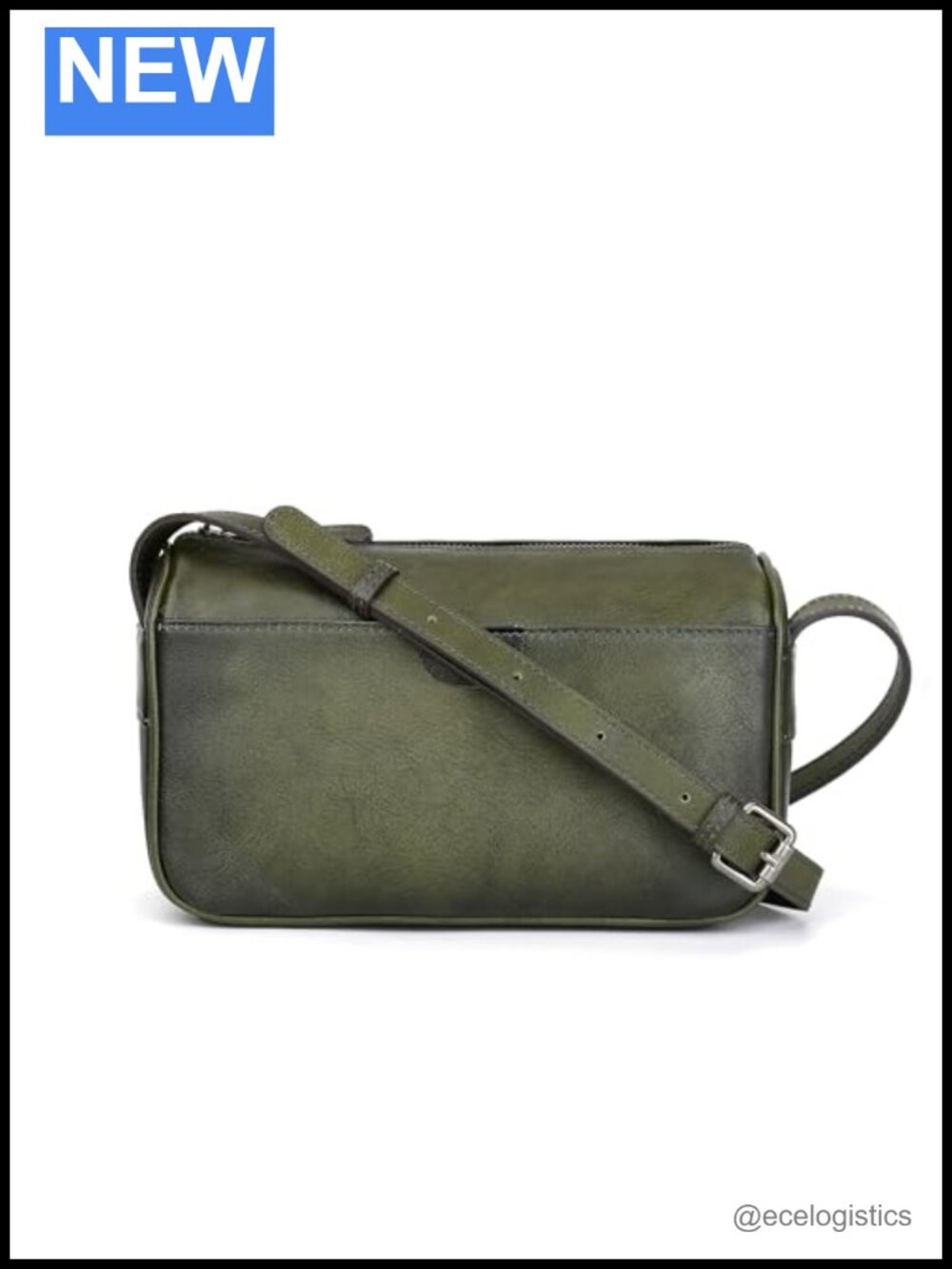 Genuine Leather Crossbody Bag Boho Studded Shoulder Purse with Adjustable Strap